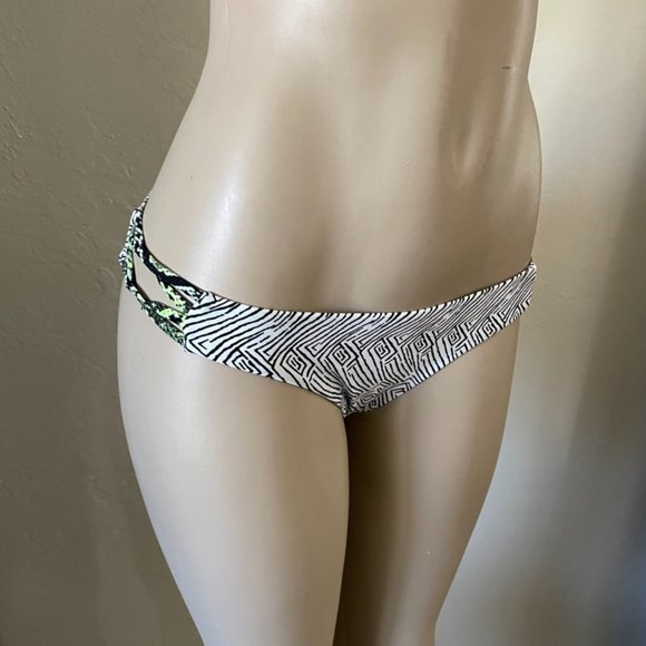 Volcom Yellow Flash Strappy Side Bikini Bottoms - Picture 2 of 4